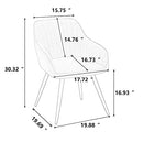 annjoe Faux Leather Accent Arm Chairs for Living Room Leisures/ Upholstered Chair with Metal Legs Set of 2 for Home Kitchen Office Bistro Cafe, Brown