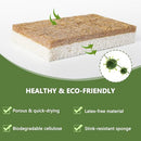 SAMEBUTECO Kitchen Sponge Set of 12 Natural Cellulose and Coconut Walnut Scrubbing Sponges for Sparkling Kitchens Dish Sponges for Heavy Duty Kitchen Grime (Square Sponges)