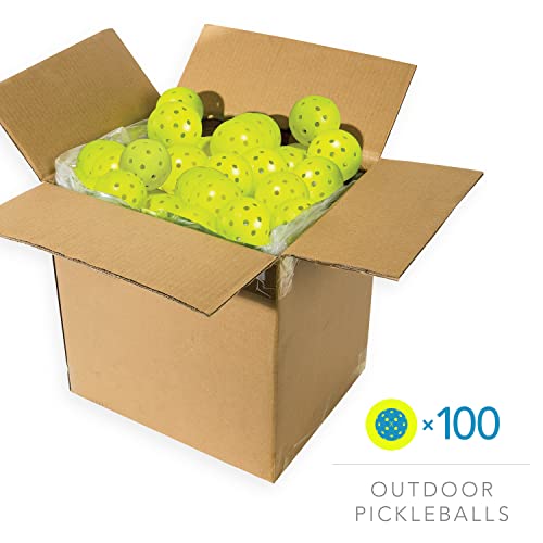 Franklin Sports Outdoor- X-40 Pickleball Balls - USA Pickleball (USAPA) Approved - 3 Pack Outside Pickleballs - Optic Yellow - US Open Ball