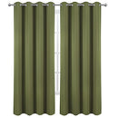 LEMOMO Blackout Curtains 52 x 84 inch/Black Set of 2 Panels/Thermal Insulated Room Darkening Bedroom Curtains