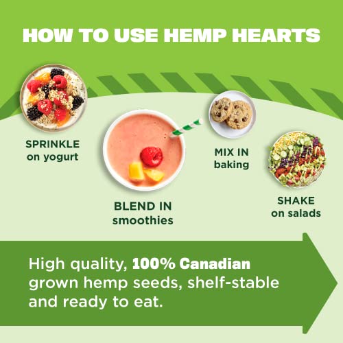 Organic Hemp Hearts, 12oz; 10g Plant Based Protein and 12g Omega 3 & 6 per Srv | Smoothies, yogurt & salad | Non-GMO, Vegan, Keto, Paleo, Gluten Free | Manitoba Harvest