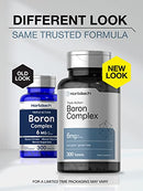 Triple Boron Complex 6 mg Supplement | 300 Tablets | Vegetarian, Non-GMO & Gluten Free | Triple Action Boron Citrate, Boron Glycinate, Boron Asparate | by Horbaach