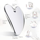 BAIMEI Stainless Steel Gua Sha Facial Tool for Self Care, Skin Care Tool for Face and Body Treatment, Relieve Tensions and Reduce Puffiness, Gift for Men Women