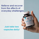 NuEthix Formulations Cort-Eaze - Cortisol Manager - Health Support Supplement with Ashwagandha, L-Theanine & Rhodiola Rosea - Relaxation and Deep Sleep, 60 Capsules, 30 Servings