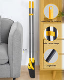 Broom and Dustpan, Broom and Dustpan Set for Home, Long Handle Broom with Dustpan, Broom and Dustpan Combo for Office Home Kitchen Lobby Floor Use Dustpan and Broom Set