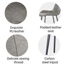 ZckyCine Modern mid-Century Dining Table Dining Table and Chairs for 6 Rectangular Wooden Dining Table Expandable Dining Table Space-Saving Multifunctional Dining Table (Table+6 Brown Chairs)