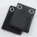 LEMOMO Blackout Curtains 52 x 84 inch/Black Set of 2 Panels/Thermal Insulated Room Darkening Bedroom Curtains