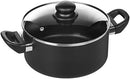 Amazon Basics Non-Stick Cookware 15-Piece Set, Pots, Pans and Utensils, Black