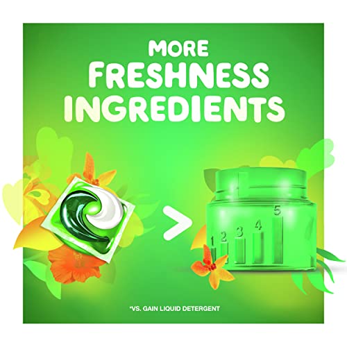 Gain flings! Laundry Detergent Soap Pods plus Aroma Boost, Island Fresh Scent, HE Compatible, 81 Count (Packaging May Vary)