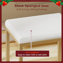 SUPERJARE Vanity Desk, Makeup Vanity with Lighted Mirror, White Desk with Drawers, 35.4 Inches Makeup Vanity Desk with Lights, for Bedroom, White and Gold