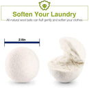 Wool Dryer Balls, Made from Premium Reusable New Zealand Wool, Fabric Softener, Reduce Wrinkles & Static Electricity, Shorten Drying Time Naturally, XL Size, Natural White, 6-Pack
