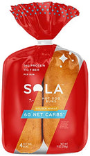 Sola Low Carb Sweet & Buttery Variety Pack, 1 Sweet & Buttery Bread, 1 Golden Wheat Hot Dog Buns, 1 Golden Wheat Hamburger Buns, (Pack of 3) (Shipping Only)