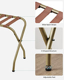 SONGMICS Luggage Rack, Pack of 2, Luggage Racks for Guest Room, Suitcase Stand, Steel Frame, Foldable, for Bedroom, Black URLR64B-2