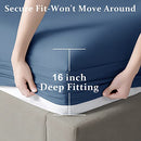 SONORO KATE Bed Sheet Set Super Soft Microfiber 1800 Thread Count Luxury Egyptian Sheets Fit 18-24 Inch Deep Pocket Mattress Wrinkle-6 Piece (Beige, Queen)