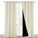 NICETOWN Grey Full Shade Curtain Panels, Pair of Energy Smart & Noise Blocking Out Blackout Drapes for Dining Room Window, Thermal Insulated Guest Room Lined Window Dressing(Gray, 52 x 84 inch)