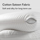 Niagara 4 Pack King Pillow Protectors with Zipper, Soft Quiet Cotton Sateen, Effective Dust Protection, Stay in Place Pillow Covers, Ideal for Home, Guests, Rentals (20x36 Inches)