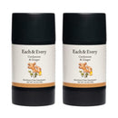 Each & Every 2-Pack Natural Aluminum-Free Deodorant for Sensitive Skin with Essential Oils, Plant-Based Packaging (Unscented, 2.5 Ounce (Pack of 2))