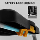 HBTower 3 Step Ladder, Folding Step Stool with Wide Anti-Slip Pedal, 500lbs Sturdy Steel Ladder, Convenient Handgrip, Lightweight, Portable Steel Step Stool, Black