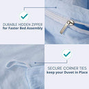 ALAZURIA Bedding Duvet Cover 2 Piece Set - Super Soft Prewashed, Duvet Covers Twin with Zipper Closure & 4 Corner Ties (1 Duvet Cover + 1 Pillow Case) Terracotta Pastel, Twin