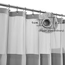 Hotel Style Cotton Shower Curtain with Snap-in Fabric Liner, Mesh Window Top, Honeycomb Waffle Weave Cotton Blend Fabric, Washable, White, 72x72 Inches