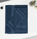 GLAMBURG 8-Piece Towel Set, Contains 2 Oversized Bath Towels 30x54, 2 Hand Towels 16x28, 4 Wash Cloths 13x13 - Quickdry Towel Sets, Ideal for Everyday use, Hotel & Spa - Black