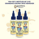 Grandma's Secret Spot Remover Laundry Spray - Chlorine, Bleach and Toxin-Free Stain Remover - Stain Remover for Clothes - Fabric Stain Remover Removes Oil, Paint, Blood and Pet Stains - 16 Oz, 2 Pack