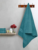 GLAMBURG 8-Piece Towel Set, Contains 2 Oversized Bath Towels 30x54, 2 Hand Towels 16x28, 4 Wash Cloths 13x13 - Quickdry Towel Sets, Ideal for Everyday use, Hotel & Spa - Black