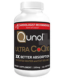 Qunol Ultra CoQ10 100mg, 3x Better Absorption, Patented Water and Fat Soluble Natural Supplement Form of Coenzyme Q10, Antioxidant for Heart Health, 120 Count Softgels (Shipping Only)