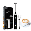 Delm Milk Frother Electric USB Stainless Steel Accessory (Red)