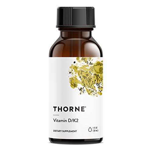 Thorne Research - Vitamin D/K2 Liquid (Metered Dispenser) - Dietary Supplement with Vitamins D3 and K2 to Support Healthy Bones and Muscles - 1 Fluid Ounce (30 mL) (Shipping Only)