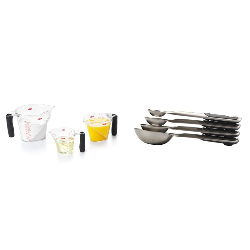 OXO Good Grips 3-Piece Angled Measuring Cup Set, Black