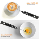 Delm Milk Frother Electric USB Stainless Steel Accessory (Red)