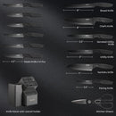 syvio Knife Sets for Kitchen with Block and 6 PCS Kitchen Utensils Set, 2023 New Knives Set for Kitchen 15 Pieces with Built-in Sharpener, Utensils Holder for Storing Kitchen Tools