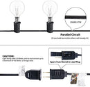 Outdoor String Lights 25 Feet G40 Globe LED Patio Lights with 13 Edison Plastic Bulbs(1 Spare), Waterproof Connectable Hanging Christmas Lights for Backyard Porch Balcony Party Xmas Decor, Black