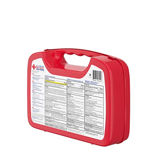 Johnson & Johnson All-Purpose Portable Compact First Aid Kit for Minor Cuts, Scrapes, Sprains & Burns, Ideal for Home, Car, Travel, Camping and Outdoor Emergencies, 160 pieces