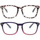 livho 2 Pack Blue Light Blocking Glasses, Computer Reading/Gaming/TV/Phones Glasses for Women Men,Anti Eyestrain & UV Glare (*B1 Light Blcak+Clear, Clear)