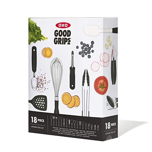 OXO Good Grips 15-Piece Everyday Kitchen Utensil Set, Silver