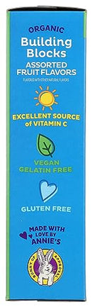 Annie's Organic Building Blocks Fruit Flavored Snacks, Assorted Fruit Flavors, Gluten Free, 22 Pouches, 15.4 oz.