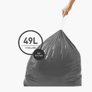 simplehuman Extra Strong Tall Kitchen 13 Gallon Drawstring Trash Bags, 50% PCR content, 100 Count (Pack of 1)