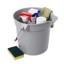 Rubbermaid Commercial Products 3.5 Gallon BRUTE Heavy-Duty, Corrosive-Resistant, Round Bucket, Gray (FG261400GRAY), 1 Count (Pack of 1)