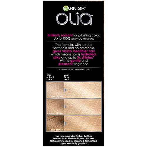 Garnier Hair Color Olia Ammonia-Free Brilliant Color Oil-Rich Permanent Hair Dye, 6.0 Light Brown, 1 Count (Packaging May Vary)