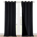 NICETOWN Grey Full Shade Curtain Panels, Pair of Energy Smart & Noise Blocking Out Blackout Drapes for Dining Room Window, Thermal Insulated Guest Room Lined Window Dressing(Gray, 52 x 84 inch)
