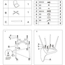 CangLong Modern ‎Faux Leather Dining Chairs, PU Cushion Seat Back，Metal Legs for Kitchen Dining Room Side Chair, Set of 2, Brown