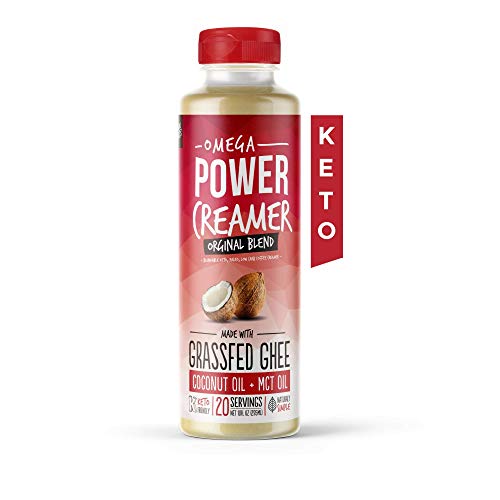 Keto Coffee Creamer by PowerCreamer | French Vanilla - Zero Sugar | Grass-fed Ghee, MCT Oil, Organic Coconut Oil, Stevia | Keto Creamer, Energy Support | Liquid, No Refrigeration (20 Servings)