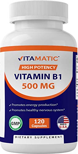Vitamin B1 (Thiamine) 500mg, 120 Capsules