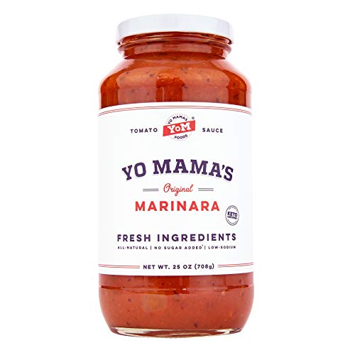 Keto Marinara Pasta Sauce by Yo Mama's Foods - Pack of (2) - No Sugar Added, Low Carb, Low Sodium, Gluten Free, Paleo Friendly, and Made with Whole, Non-GMO Tomatoes. (Shipping Only)