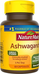 Nature Made Ashwagandha Capsules 125mg for Stress Support, 60 Capsules, 60 Day Supply