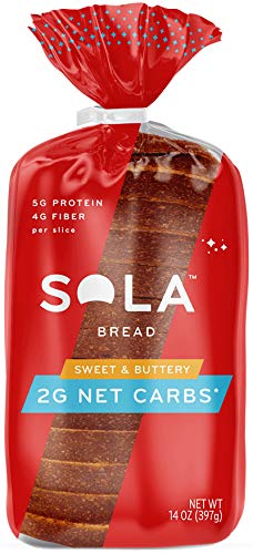 Sola Low Carb Sweet & Buttery Variety Pack, 1 Sweet & Buttery Bread, 1 Golden Wheat Hot Dog Buns, 1 Golden Wheat Hamburger Buns, (Pack of 3) (Shipping Only)