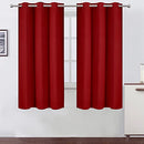 LEMOMO Blackout Curtains 52 x 84 inch/Black Set of 2 Panels/Thermal Insulated Room Darkening Bedroom Curtains