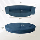 ANONER Fold Sofa Bed Couch Memory Foam with Pillow Futon Sleeper Chair Guest Bed and Fold Out Couch, Washable Cover Twin Size, Dark Gray